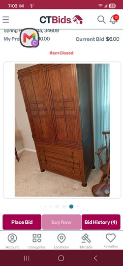 Ashley furniture large solid wood armoire