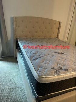 Queen size bed frame and mattress