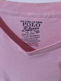 Polo Ralph Lauren Pink V-Neck T-Shirt XXL