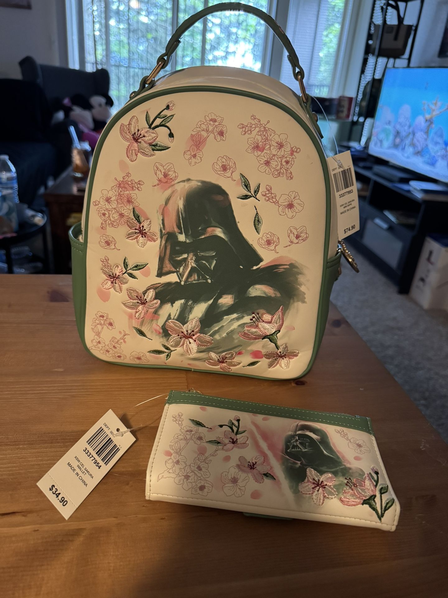 BoxLunch Exclusive Star Wars Floral Bag And Wallet Set NWT
