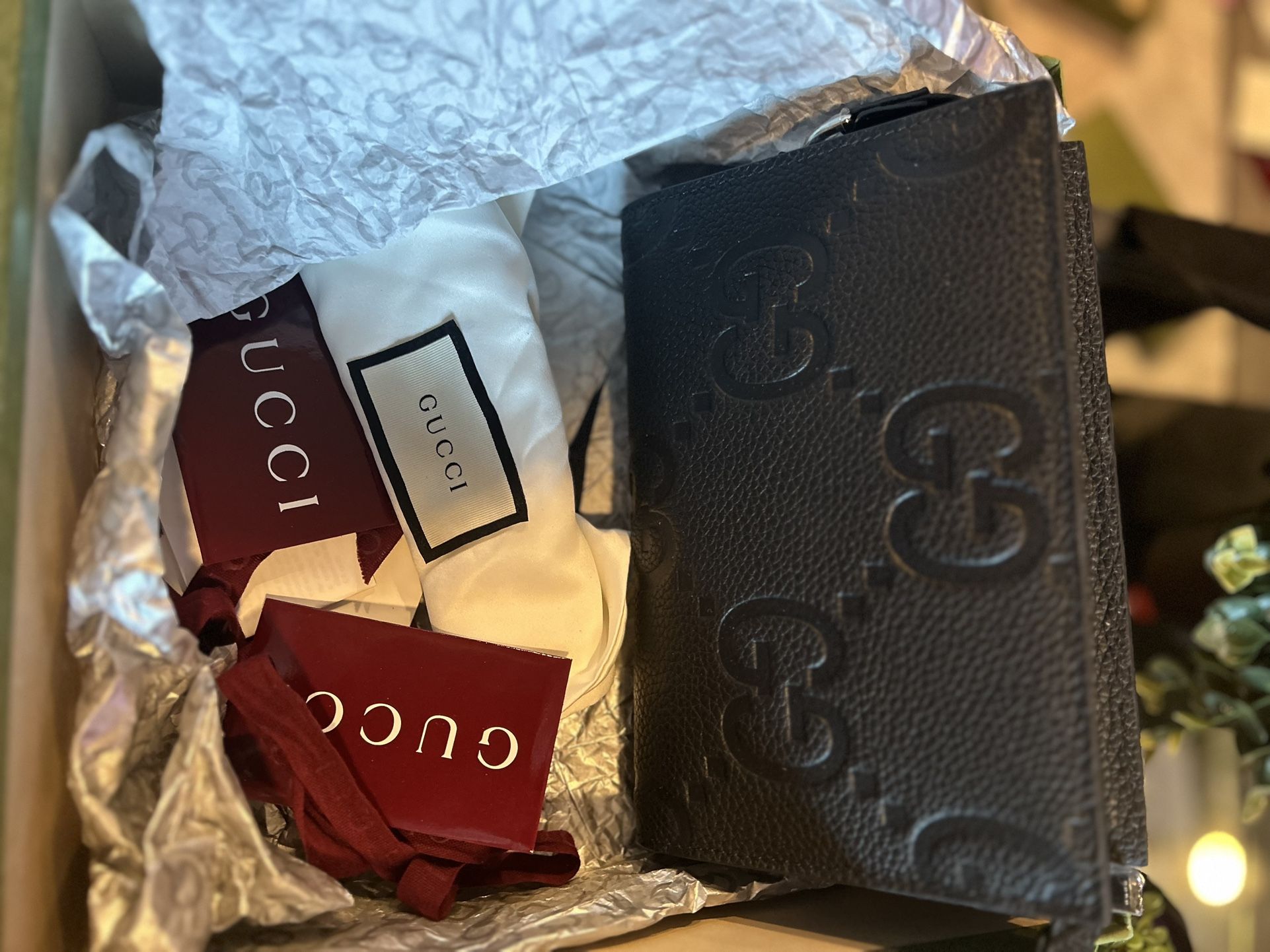 Authentic Gucci Black Jumbo GG Crossbody, NWT