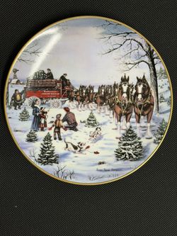Budweiser Holiday Plate