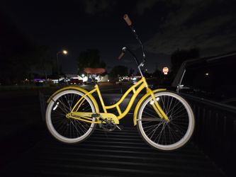 Yellow Beach Cruiser Bicycle
