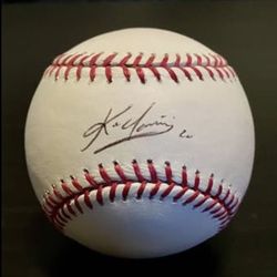 Kevin Youkilis Autographed Baseball w Display Case