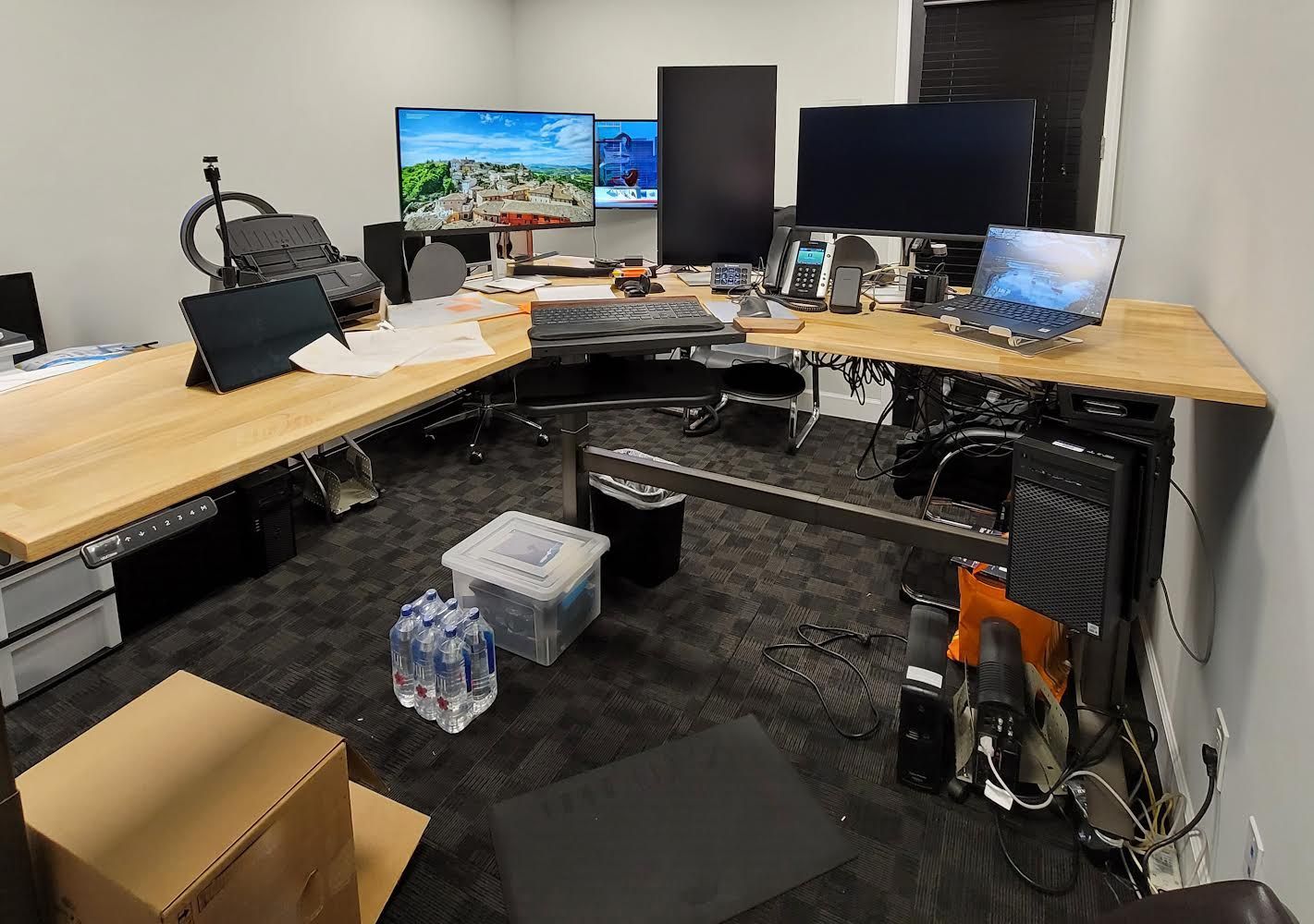 UPLIFT L Shaped V2 Commercial Standing Desk