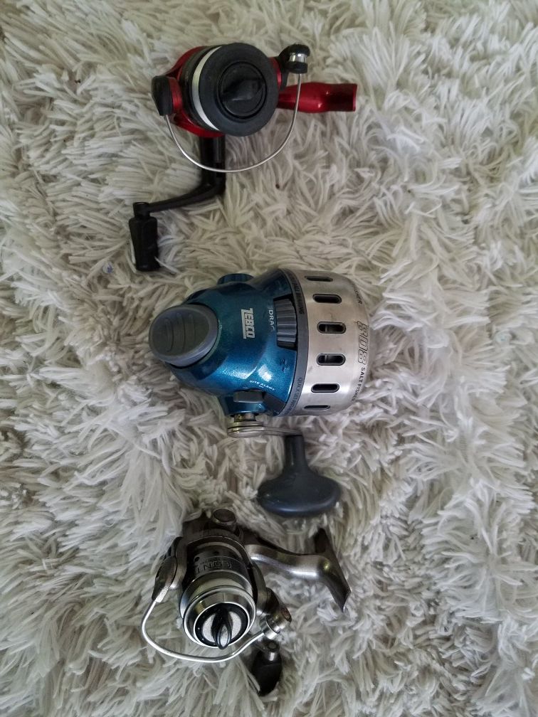 Fishing reels and rods , baitcasting, spinning