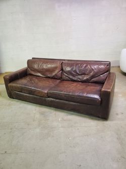 Restoration Hardware Maxwell Leather Couch