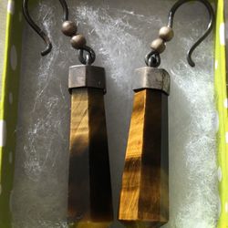 Tiger eye earrings