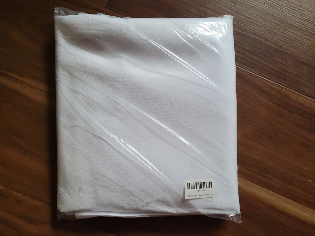 White Linen Table Cloths 120" Round
