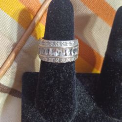 Lds Sterling Silver Baguette Ring  Simply Beautiful 