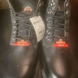 Men’s steel toe boots. Size 14w