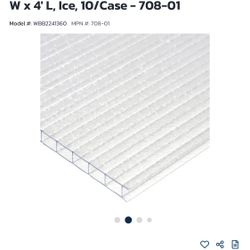 4 Genesis Polycarbonate Light Panels, 2' W x 4' L, Ice