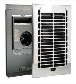 RBF Series 1000-Watt 120-Volt Electric Fan-Forced In-Wall Bath Heater Chrome