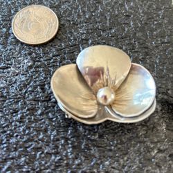 Sterling Silver Flower Brooch