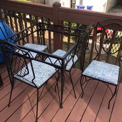 Wrought Iron Table With Glass Top