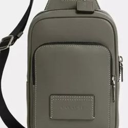 Coach Racer sling Pack Bag - Men Olive green