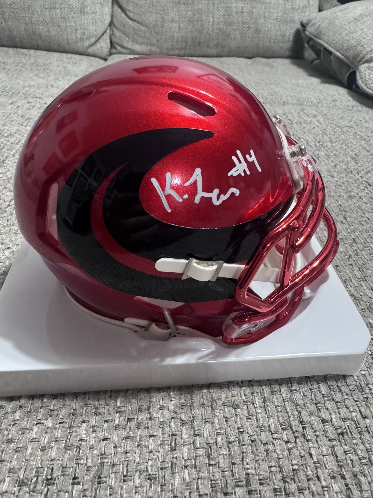 Kamari Lassiter Signed Autograph Houston Texans Alt Mini Helmet (Metabilia Coa)