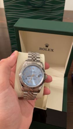 Rolesx date just 41mm blue Arabic dial
