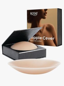Seamless Invisible Nipple Covers for Women, 2 Pairs Reusable Sticky Pasties, Adhesive Breast Petals with Travel Case