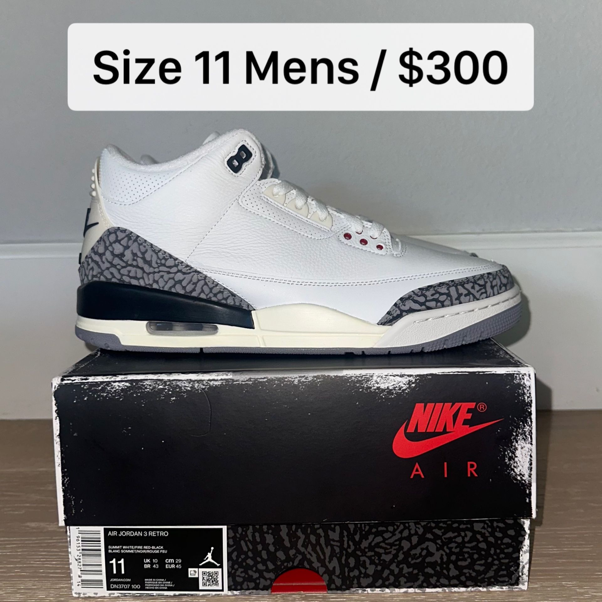Air Jordan 3 2023 White Cement