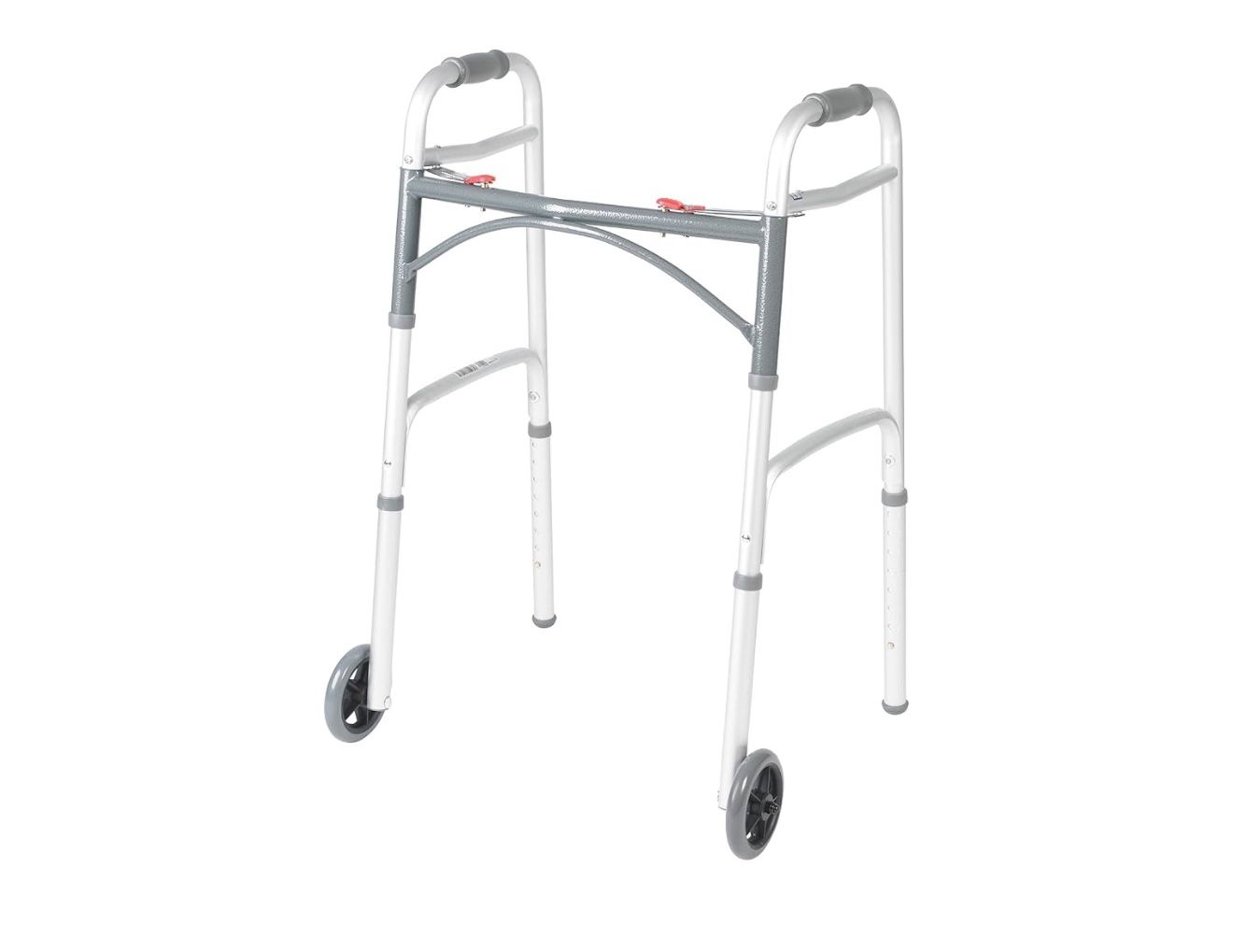 2-Button Folding Walker with Wheels (Brand New)