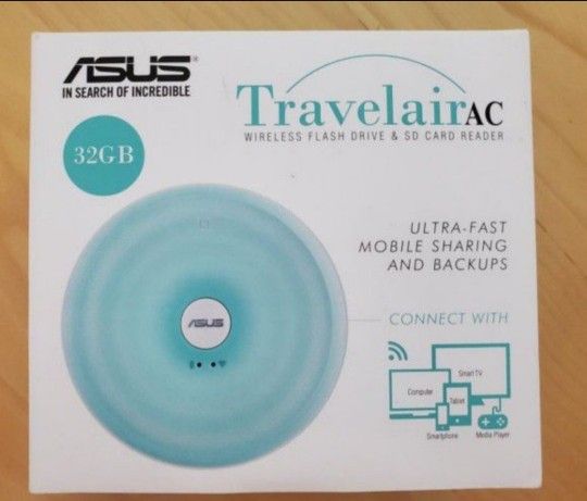Asus TravelairAC 32GB Wireless Flash Drive & SD Card Reader WSD-A1