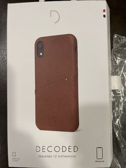 iPhone XR Decoded Leather Case Brown