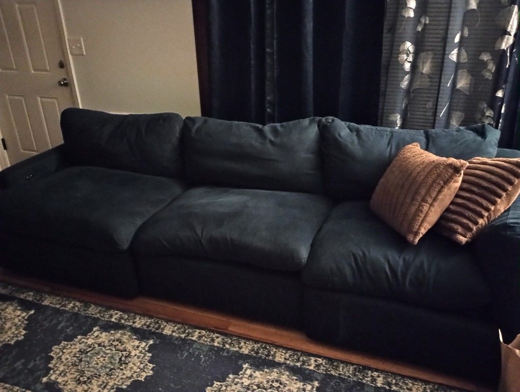 Navy Blue Couches & Runner rug