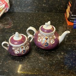 Antique Tea Kettle And Sugar Jar 