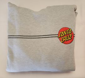 Santa Cruz Skateboards Classic Dot Pullover Hoodie - Heather Grey - Size Small