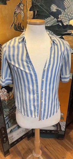 J.Crew Striped Short Sleeve Button Up Shirt