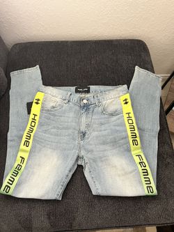 Homme Femme Denim Pants Men