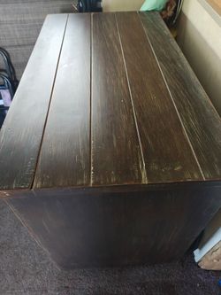 Wooden rolling cart/TV stand