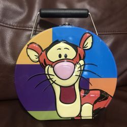 Tigger small lunchbox/ purse container with handle 6”x2.5”x6.5” Disney