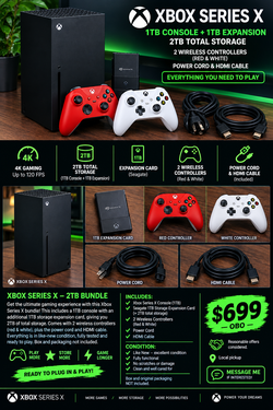 🎮 XBOX SERIES X — 2TB TOTAL STORAGE — LIKE NEW! 🎮