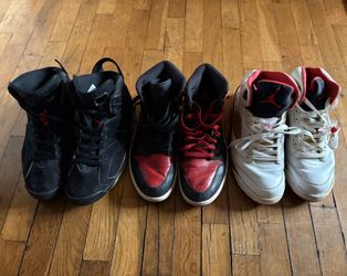 Air Jordan Bundle 3 Pairs 1’s, 5’s, 6’s Sizes 10 to 10.5