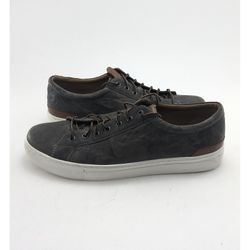 Mens Johnston & Murphy Banks Gray Italian Washed Sheepskin Shoes Size 13