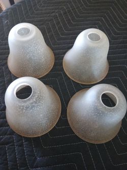 Set of 4 Frosted Glass Light Shades