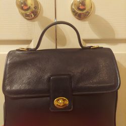 Gucci Vintage Medium Black Satchel Leather Handbag 