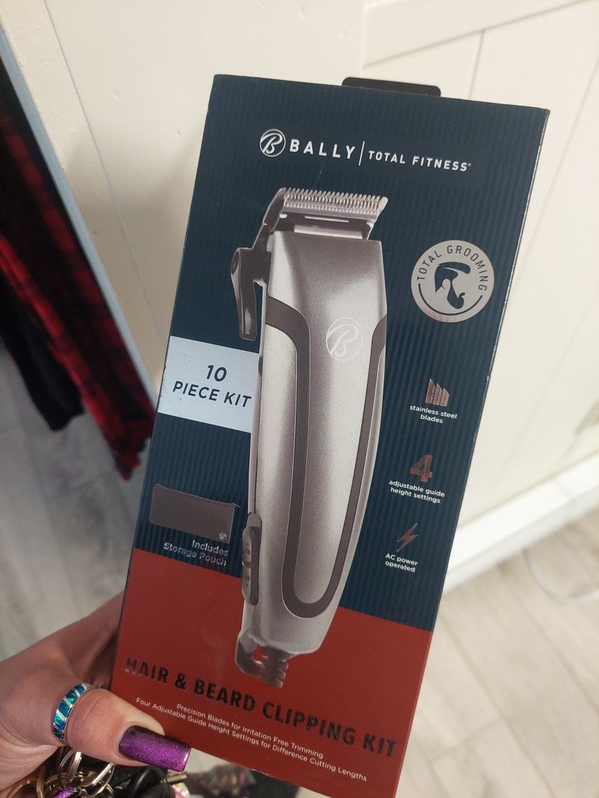 NEW in Box BALLY TOTAL FITNESS HAIR AND BEARD TRIMMER KIT