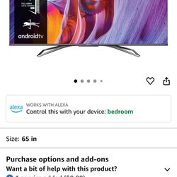 Hisense 65-Inch Class H9 Quantum Series Android 4K 120hz native ULED Smart TV model: 65H9G in excellent condition.   This tv is in excellent condition