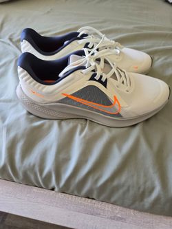 Nike Running Sneakers White Orange Navy
