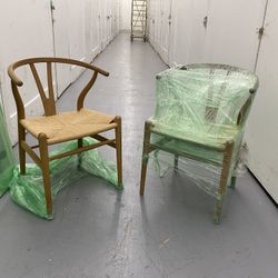 Authentic Pair Of Carl Hansen & Søn CH24 Wishbone Chairs Oak/Natural Cord