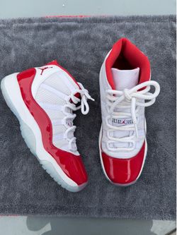 Size 7Y Air Jordan 11 Retro Cherry Red/White