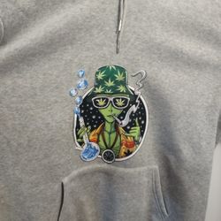 Basic Gray Hoodie 420 Alien 