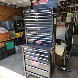 3 Tier Heavy Duty Rolling Toolbox Full With Tools Including Keys All You Need For Shop Or Home 