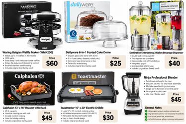 Kitchen & Entertaining Bundle – 6 Items – Barely Used