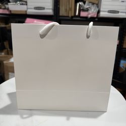 7/3 White Gift Bags with Handles: 9x8x4 Inches, 20-Pack Paper Bags (Bulk Pack) — Ideal for Birthdays, Weddings, Parties, and Shopping