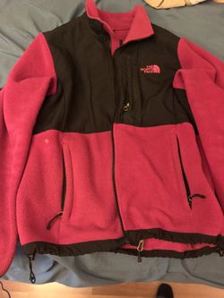 The North Face Jacket size LG in woman hott pink and blk.