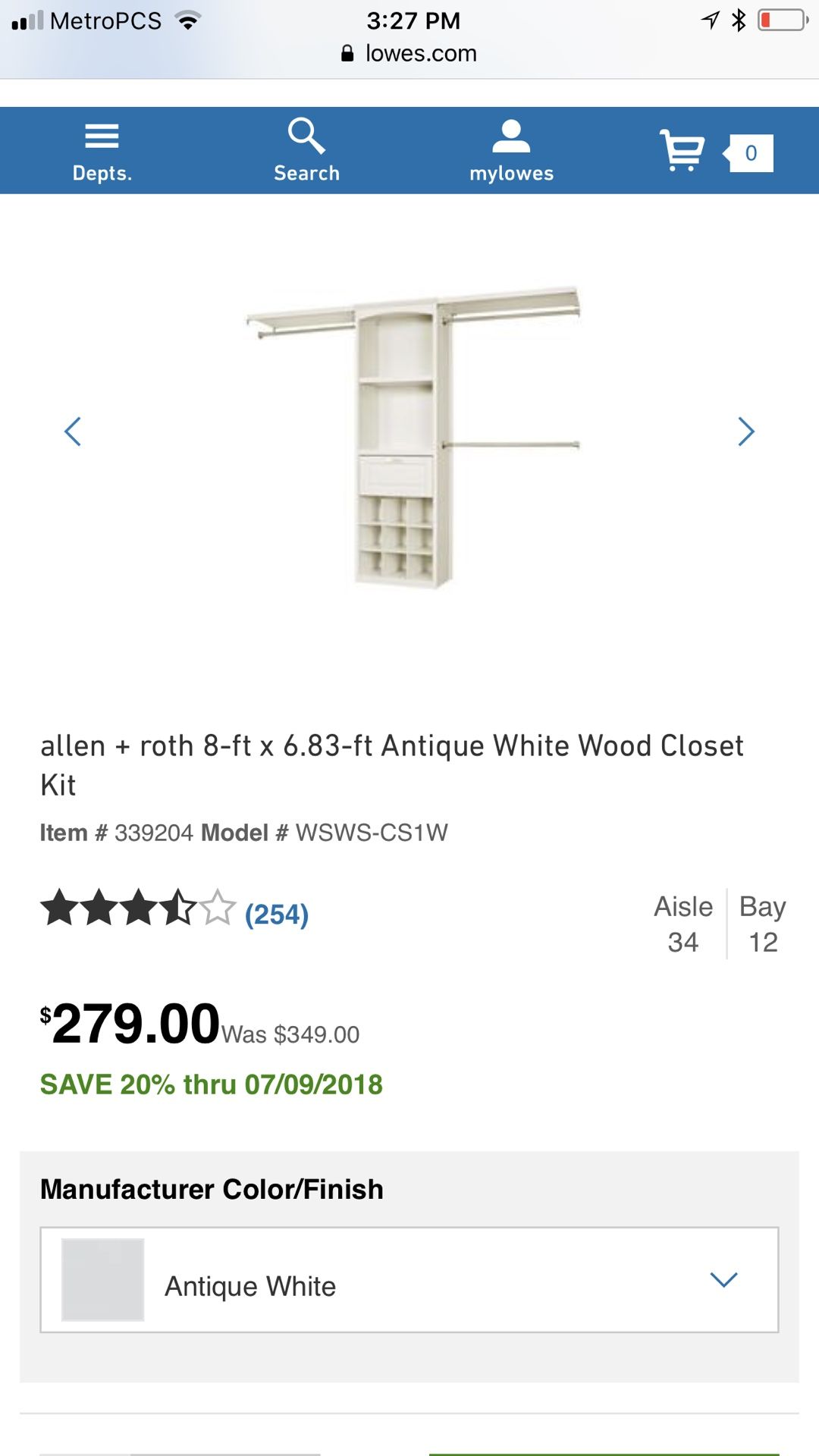 Allen+Roth complete closet kit